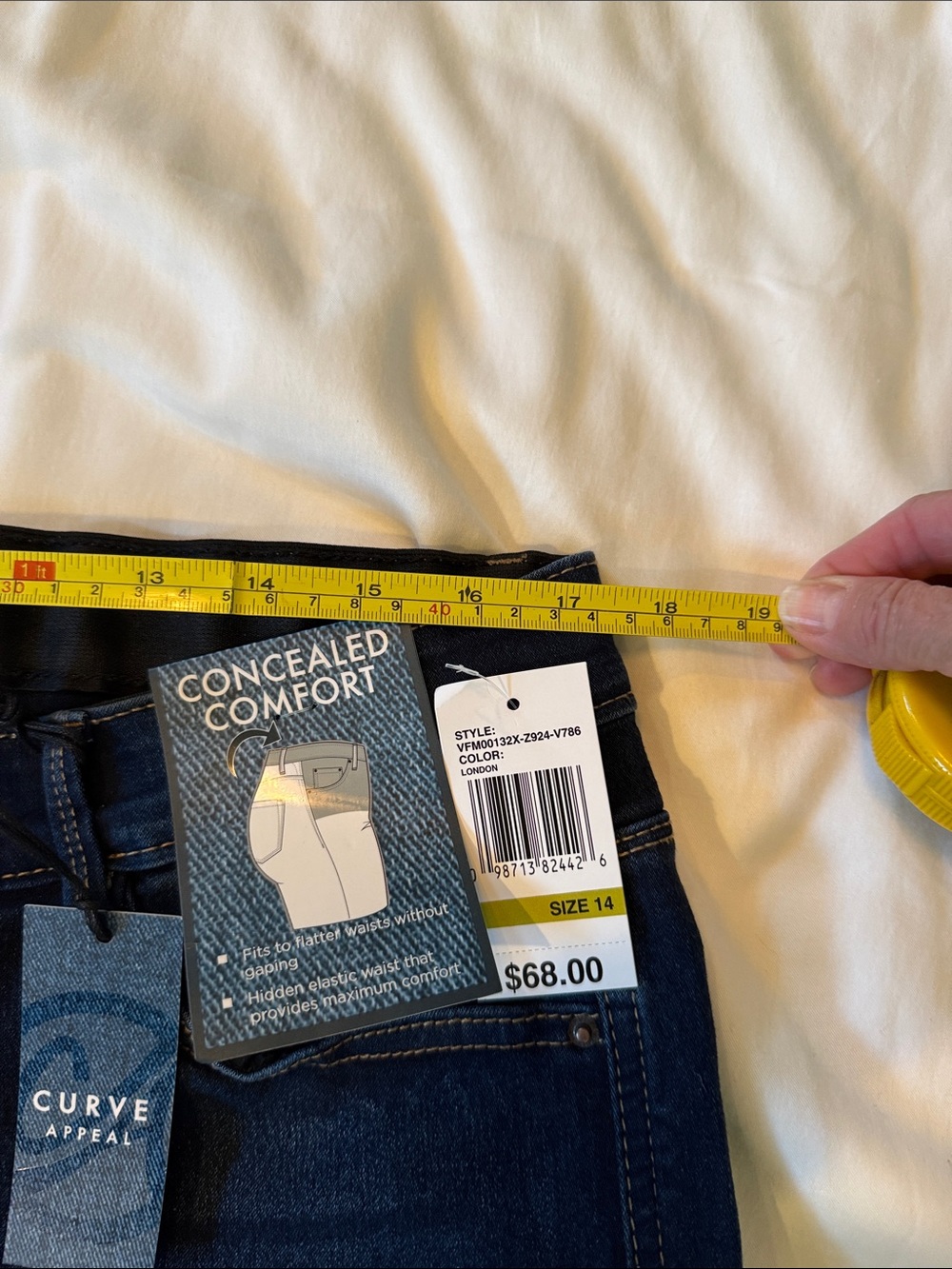 Curvy Comfort Dark Blue Skinny Jeans - CURVY - Picture 4 of 6